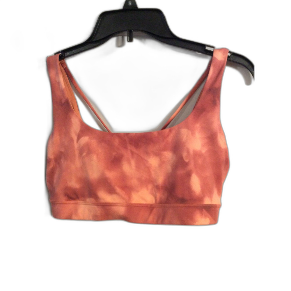 Athleta Sports Bra Criss Cross Back Size Small S Peach Burnt Orange VNC